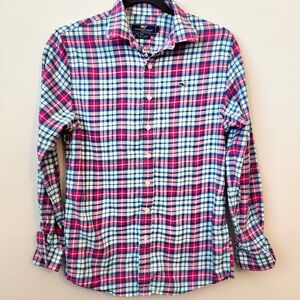 Vineyard Vines Pink and Blue Checkered Shirt